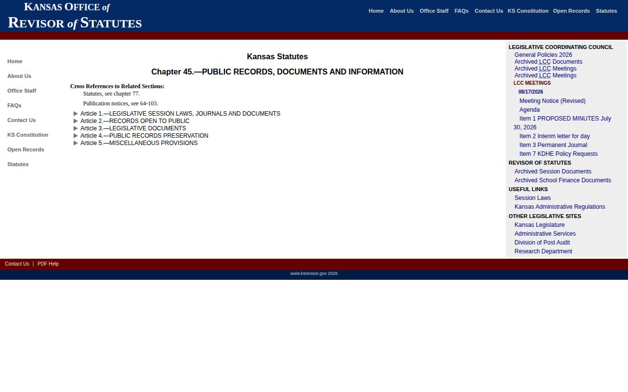 Kansas public-records law for Kearny County mugshot requests